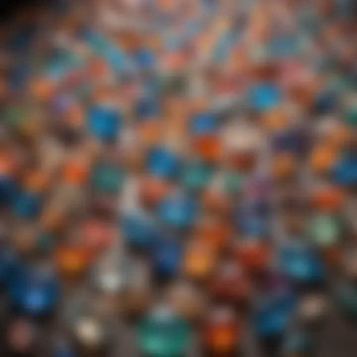 An array of different types of faceted opal gemstones