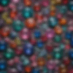A dazzling array of gemstones showcasing their vibrant colors and unique textures.