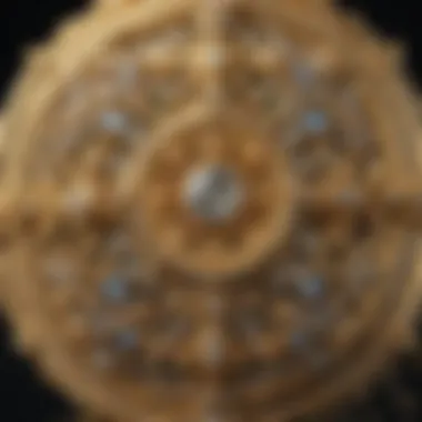 Intricate Eighteen-Karat Yellow Gold Design Close-up view of eighteen-karat yellow gold jewelry showcasing intricate design