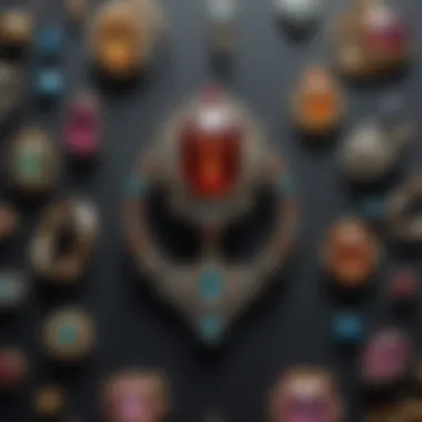 Diverse Collection of Gram Jewelry A vibrant display of various gram jewelry pieces