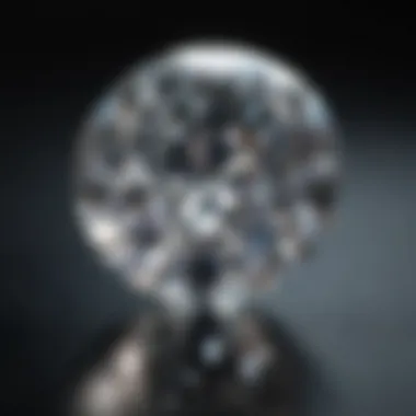 An exquisite diamond highlighting its brilliant cut and clarity