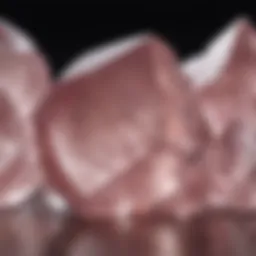 An exquisite close-up of rose quartz highlighting its translucent beauty