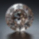 A close-up view of a lab-grown diamond showcasing its clarity and brilliance