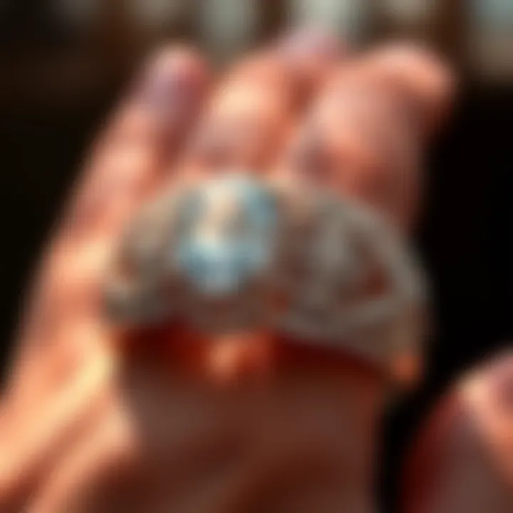 Intricate Design of a Size 25 Ring Elegant close-up of a size 25 ring showcasing intricate designs and craftsmanship