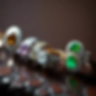 Diverse Ring Size Comparison Visual representation of various ring sizes emphasizing the size 25 category