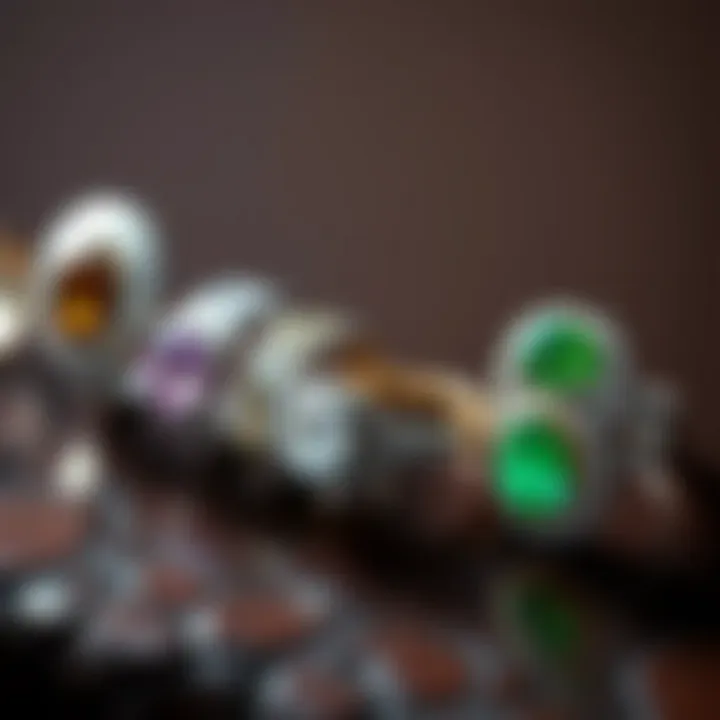 Diverse Ring Size Comparison Visual representation of various ring sizes emphasizing the size 25 category