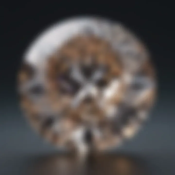 Close-up of a solitaire diamond showcasing its brilliance