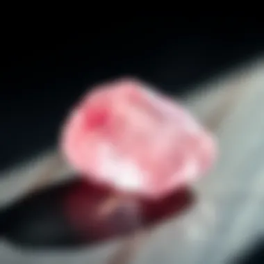 A rare specimen of rose quartz radiating soft pink shades