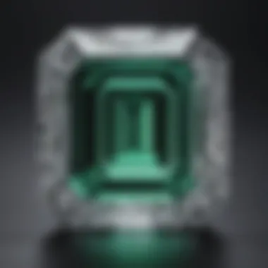 Emerald Cut Diamond Emerald cut diamond demonstrating classic sophistication and clarity