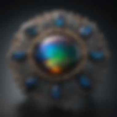Stunning Black Opal Jewelry Design Elegant jewelry piece featuring a stunning black opal centerpiece.