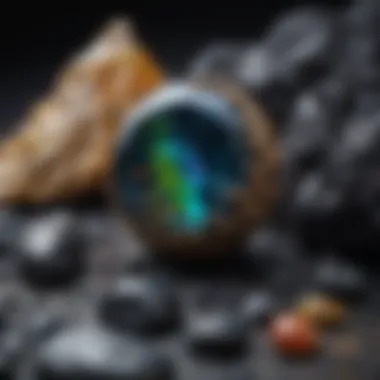 Source of Black Opals in Mineral-Rich Environment Mineral-rich environment where black opals are sourced.