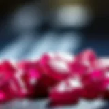 Raw ruby crystals showcasing their natural beauty