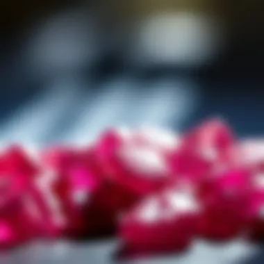 Natural Beauty of Raw Rubies Raw ruby crystals showcasing their natural beauty