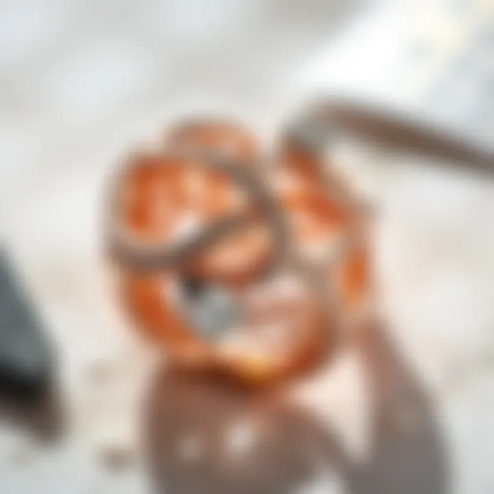 Rose Gold and White Gold Fusion Close-up of rose gold and white gold metal combination