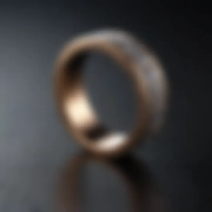 An elegant ring crafted from alternative metals, highlighting modern trends.