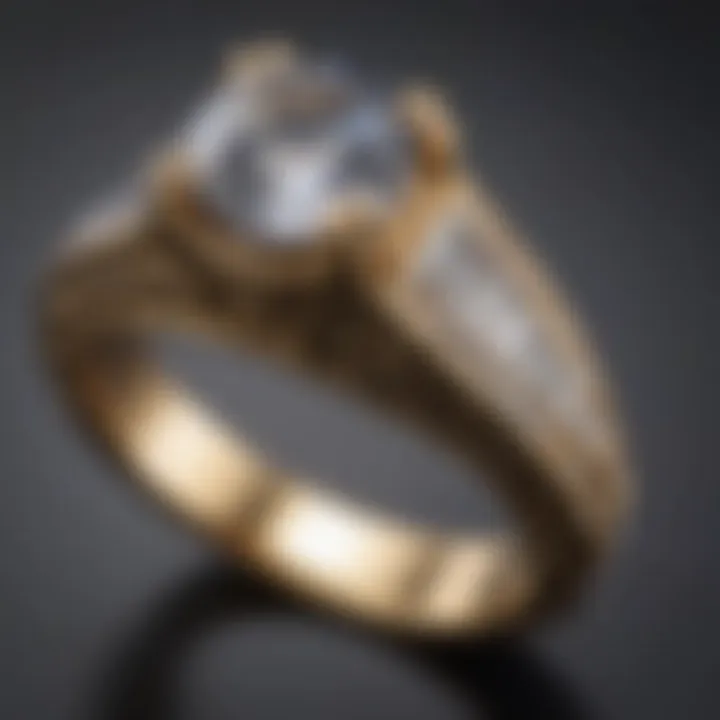 A close-up of a timeless classic wedding ring, emphasizing traditional craftsmanship.