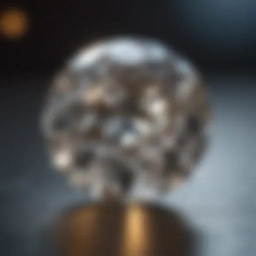 Close-up view of a diamond showcasing the brilliance of its cut