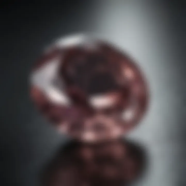 Close-up of a beautifully cut gemstone