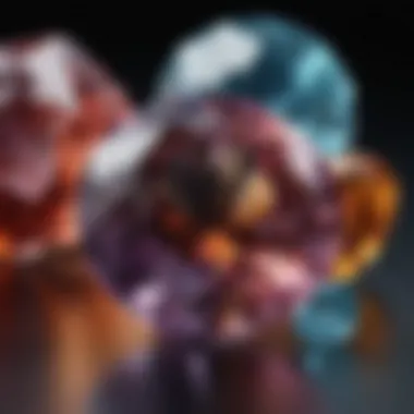 Diverse Cuts of Masterfully Shaped Gemstones An array of beautifully shaped gemstones showcasing various cuts.