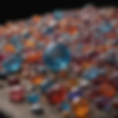 Consequences of Improper Gemstone Storage Display of improperly stored gemstones with potential damage
