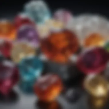 Close-up of protective materials for gemstone storage