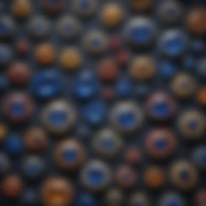 An array of grand sapphires displayed on a velvet background