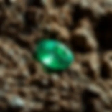 Natural Habitat of Green Spinel Geological formation where green spinel is found, highlighting its natural environment