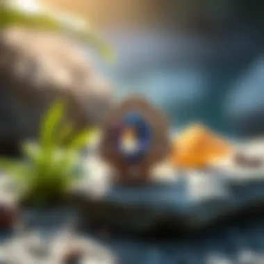 A serene setting showcasing healing rocks and their natural environment