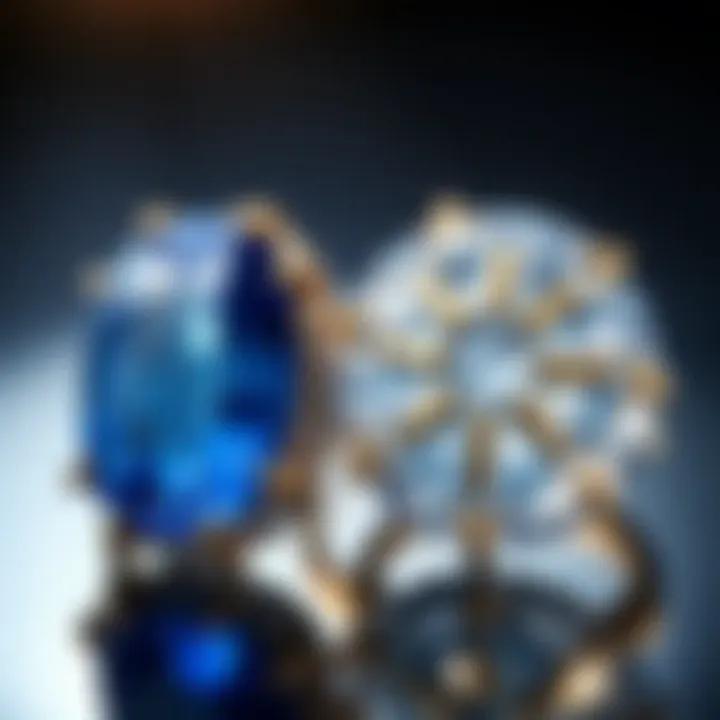 Historical artifacts showcasing sapphires and diamonds