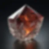 Close-up view of a genuine crystal showcasing its natural facets