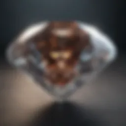 Close-up of a sparkling diamond showcasing its brilliance