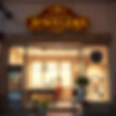 A vibrant storefront of a local jeweler in San Diego