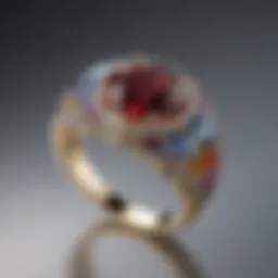 Elegant multi-stone birthstone ring showcasing vibrant gemstones