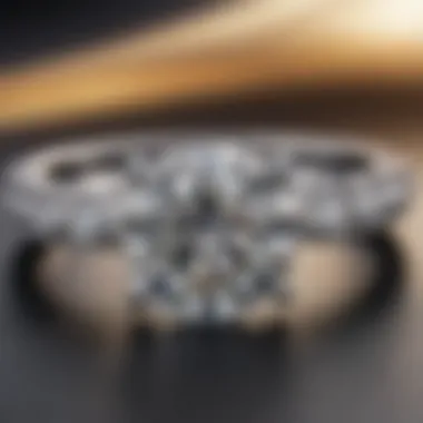 Brilliance of a Solitaire Engagement Ring Elegant close-up of a solitaire diamond ring showcasing its brilliance