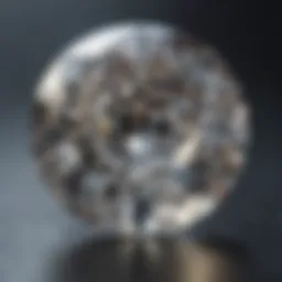 Close-up of a high-quality diamond showcasing its brilliance