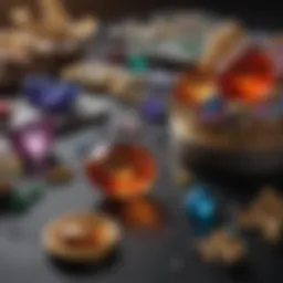 Collection of jewelry casting supplies including wax patterns and molds