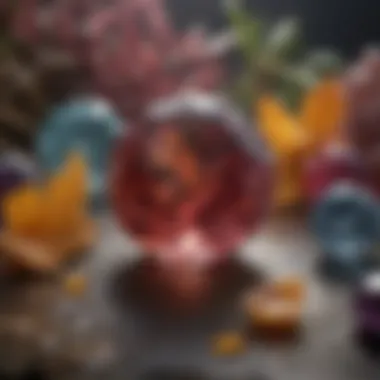 Exploring the Metaphysical Qualities of June's Gem An artistic arrangement of the June birthstone paired with natural elements, emphasizing its metaphysical attributes