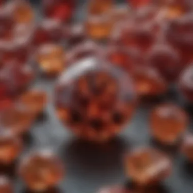An artistic representation of Malaya garnet's metaphysical properties and holistic applications