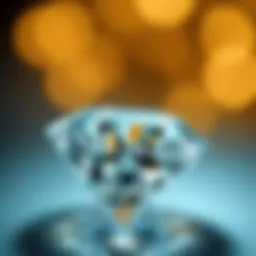 Close-up view of a dazzling man-made diamond showcasing its clarity and brilliance