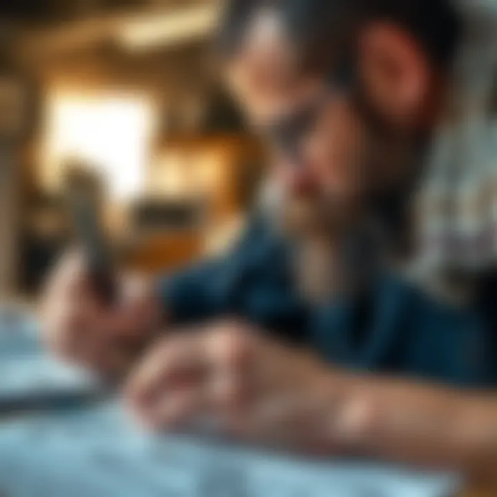 An artisan meticulously working on jewelry design sketches