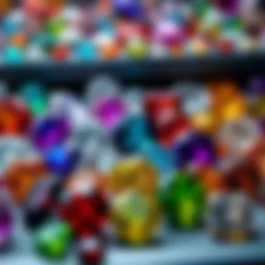A vibrant display of diverse gemstones ready for selection