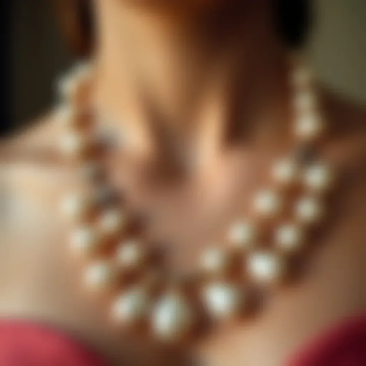 The Unique Elegance of Mikimoto Baroque Pearls Elegant display of Mikimoto baroque pearl necklace highlighting unique shapes and luster