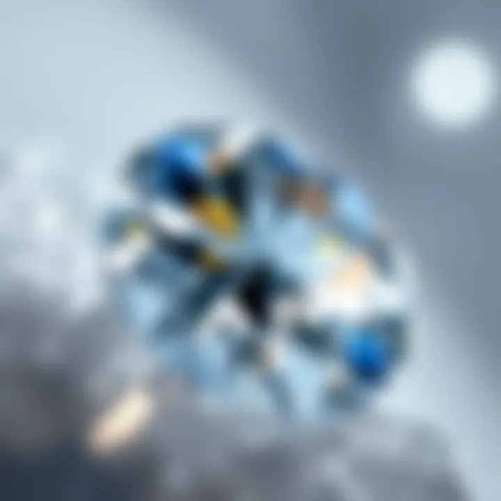 Moissanite Brilliance Close-Up Close-up view of moissanite stone showcasing brilliance