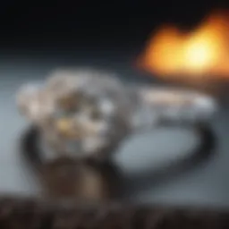 Radiant Moissanite fire engagement ring showcasing brilliance