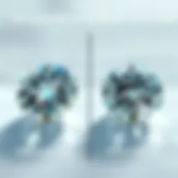 Comparative diagram illustrating moissanite and synthetic diamond