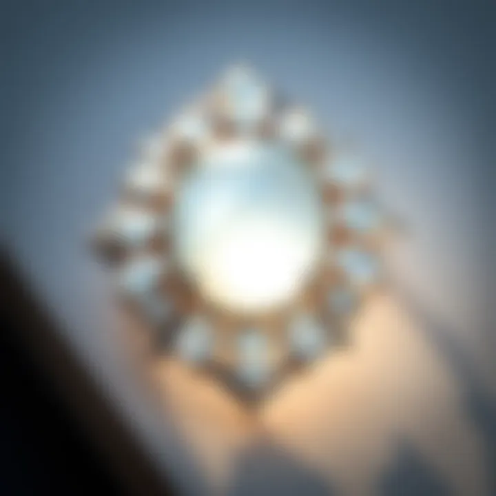 Elegant jewelry piece featuring moonstone