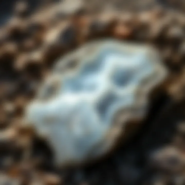 Geological formation of moonstone in its natural environment