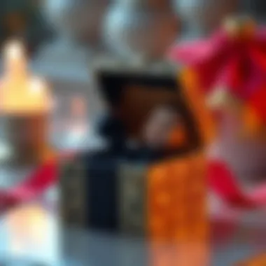 Elegant personalized gift box for a first anniversary