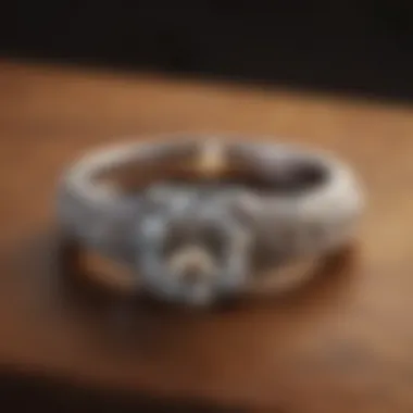Vintage Wedding Ring Elegance An elegant vintage wedding ring on a velvet background