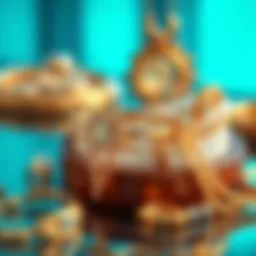 Elegant display of assorted gold jewelry pieces